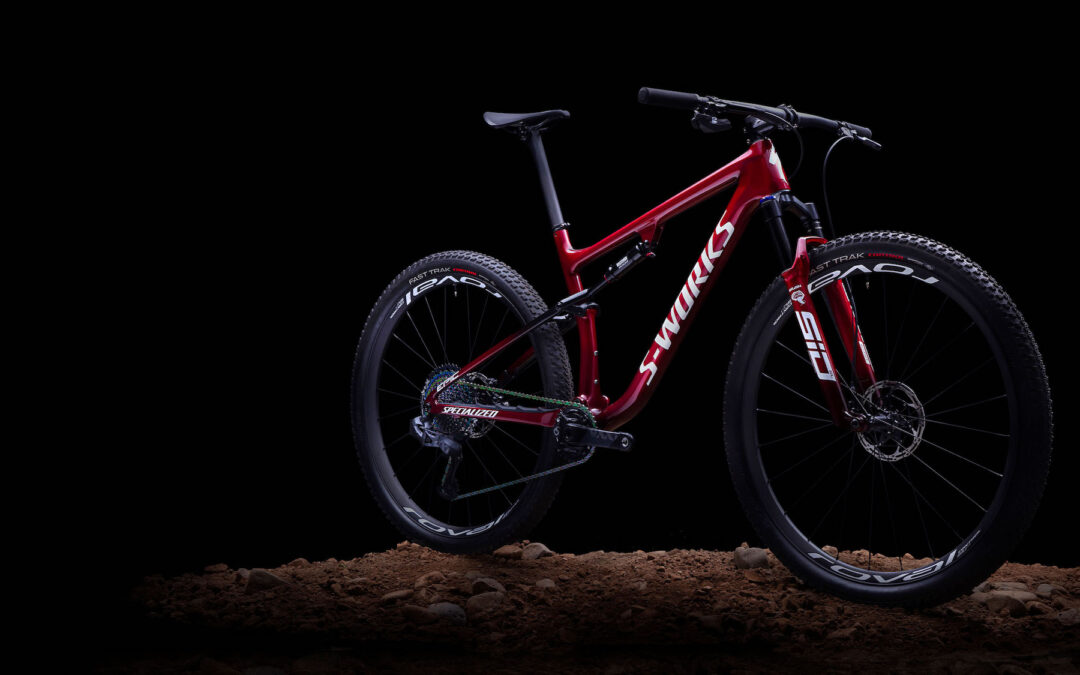 Specialized mountain bike on dark background